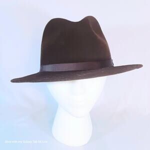 Country Gentleman Lite Felt Fedora Hat Darkest Brown Wool Water Repellant